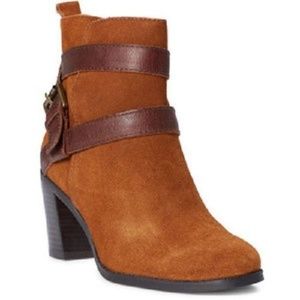 RL Brown/tan Suede leather Ralph Lauren Cassy boot